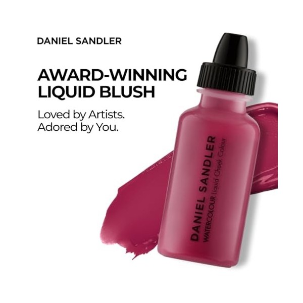 Daniel Sandler Divin Blush liquide aquarelle – Formule légère, à construire et résistante à leau pour les joues, les lèvres 