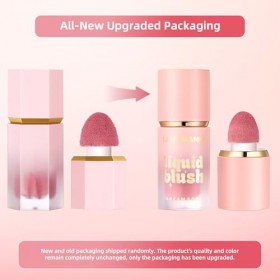 Beauty Searcher Kit de maquillage liquide pour fard à joues et contour, doux, léger et respirant, avec éponge intégrée, point