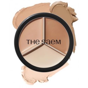 THESAEM Cover Perfection Triple Pot Concealer - Correcteur 3 couleurs avec couvrance totale - Teinte Beige Naturel pour couvr