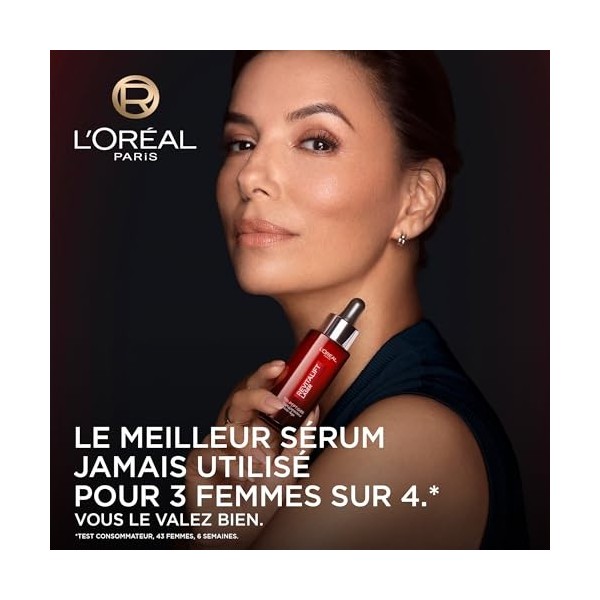 LOréal Paris - Sérum Correcteur Visage Anti-Âge - Soin Anti-Âge Triple Action - À lAcide Hyaluronique, Peptides & Vitamine