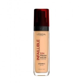 LOréal Paris - Fond de Teint Fluide Infaillible 32h Fresh Wear - Tous Types de Peau - 235R Miel