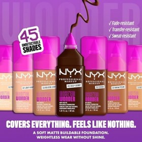 NYX Professional Makeup - Make Em Wonder - Fond de Teint - Tenue 24h - Pas deffet plâtre - Acide Hyaluronique et extrait de