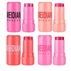 Lot de 4 bâtons de blush en gelée, poudre de rouge, couleur longue tenue peut être utilisé en superposition convient aux joue