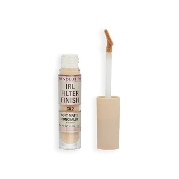 Makeup Revolution, IRL Correcteur de teint, couvrance moyenne à complète, C8.2, 6g
