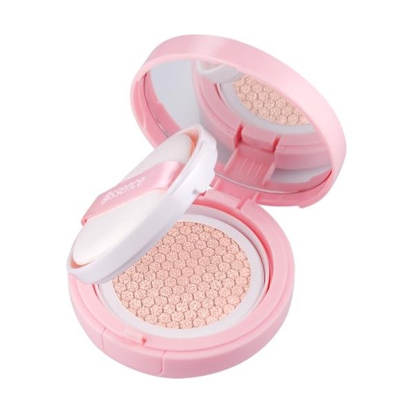 Essence Cosmetics Brighten Up! Cushion Foundation Fond de Teint, Longue Durée, Éclaircissant, Naturel 12g 
