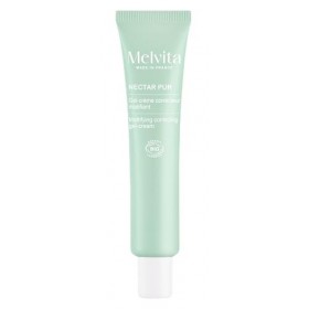 Melvita - Gel Crème Correcteur Matifiant - Nectar Pur - Menthe Poivrée Rééquilibrante - Peaux Mixtes à Grasses, Texture Légèr