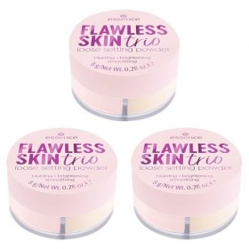 essence FLAWLESS SKIN trio de poudres de finition souples, Poudre, Nr. 10, Multicolore, éclaircissant, naturel, vegan, sans h