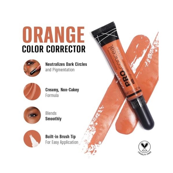 L.A. Girl Correcteur Pro Conceal HD, 0,28 oz correcteur orange 