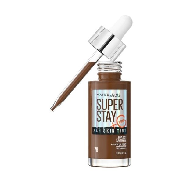 Maybelline New York - Fond de Teint Fluide - Glow & Soin de la Peau - À la Vitamine C - Longue Tenue 24H - Formule Vegan - Su