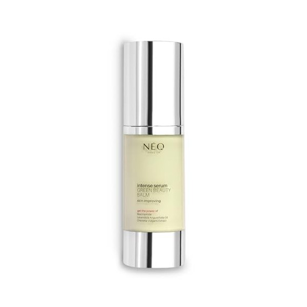NEO MAKE UP Primer Anti-Rougeurs – Intense Serum Green Beauty Balm – Neutralise les Rougeurs – Effet Apaisant et Anti-Âge – 3