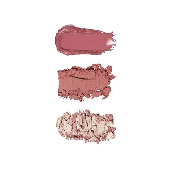 Revolution, Blush Icon Palette Aura Points Rose , Palette de Blush Crème et Poudre Compacte, Haute Pigmentation, 3 Teintes, 