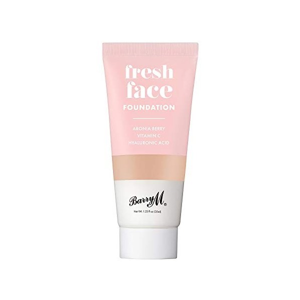Barry M Cosmetics Fresh Face Fond de teint liquide léger infusé à lacide hyaluronique et à la vitamine C Teinte 7