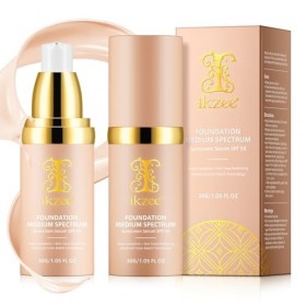 Fondation Liquide, Flawless Colour Changing Warm Skin Tone Foundation, Fond de teint changeant de couleur SPF50+ Correcteur H