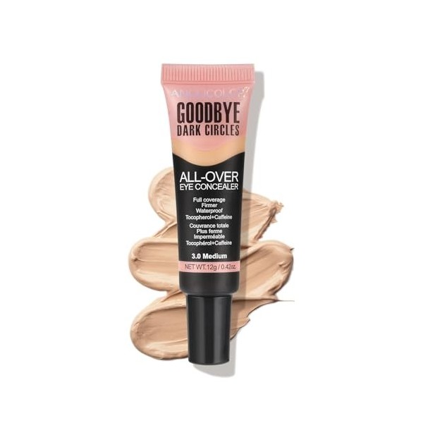 Concealer Anti-Cernes Éclaircissant - Correcteur de Couleur Longue Durée Hydratant, Convient à Tous les Types de Peau 03 Medi