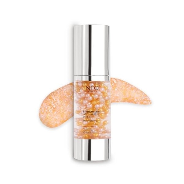NEO MAKE UP Primer Anti-Âge – Gel-Sérum Lissant avec Niacinamide, Acide Hyaluronique et Peptides – Pour Peaux Sèches et Matur