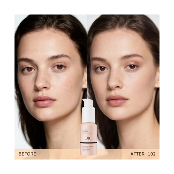 Fond de Teint Waterproof, Tenue 12H+, Couvrance Moyenne à Totale – Texture Crémeuse & Soyeuse, Facile à Appliquer Sans Effet