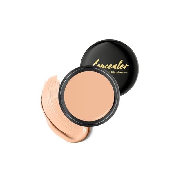 QIC Anti-Cernes Waterproof, Concealer Haute Couvrance 12H+, Texture Crémeuse, Application Facile Sans Effet Masque ni Marquer