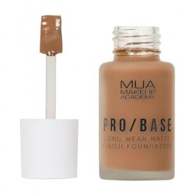 MUA Makeup Academy Pro/Base Fond de teint mat longue tenue couvrance complète, teinte 183, 30 ml – Végétalien et sans cruaut
