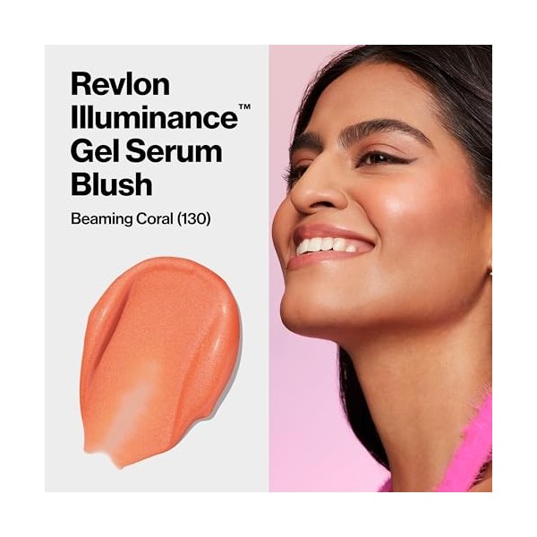 Revlon Illuminance Gel Sérum Blush, Joue Visiblement Repulpée, Fini Lumineux et Hydratation Toute la Journée, 130 Beaming cor