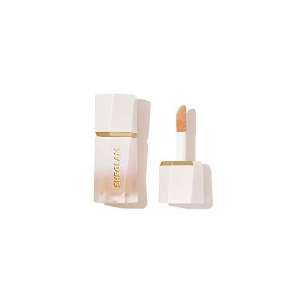 SHEGLAM Glow Bloom Surligneur liquide imperméable longue durée avec finition rosée scintillante – Gâteau au thé