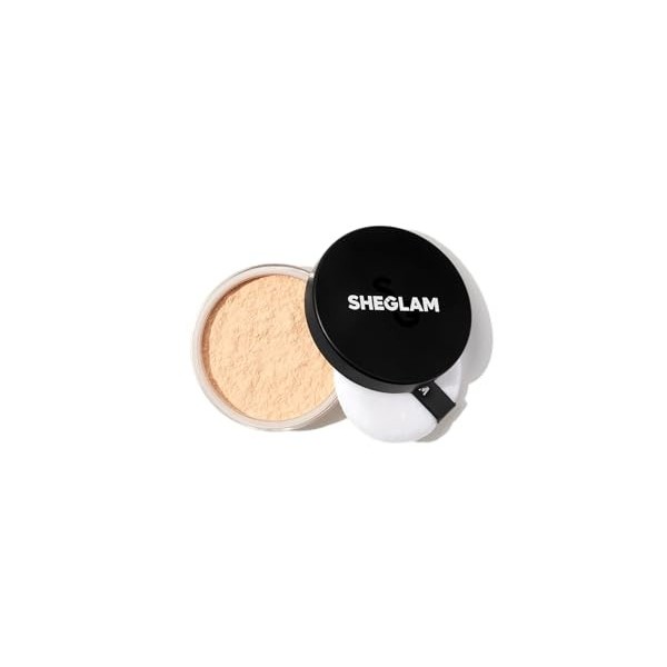 SHEGLAM Baked Glow Poudre de réglage de lhuile pour le visage - Translucide, sans pores, sans défaut, lisse les ridules - Ca