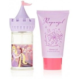 Disney Princess Coffret Cadeau Wagon de Train à lEffigie de Rapunzel en Métal Eau de Toilette 50 ml/Gel Douche 75 ml 3 Unité