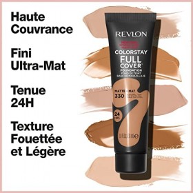 Revlon ColorStay Full Cover - Fond de Teint Couvrant Imperfections - Maquillage Teint - Couvrance optimale et fini mat - Rési