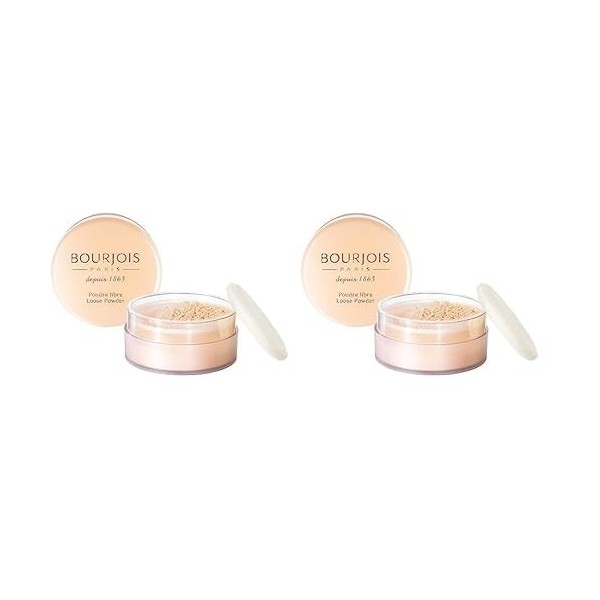 Bourjois - Poudre Libre - Fixe Le Maquillage, Pêche - 32 G Lot de 2
