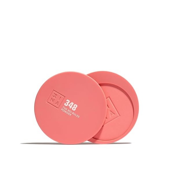 3INA MAKEUP - The No-Rules Powder 348 - Rose clair - Poudre Compacte 3 en 1 Rose clair pour Yeux Lèvres et Joues - Poudre ave