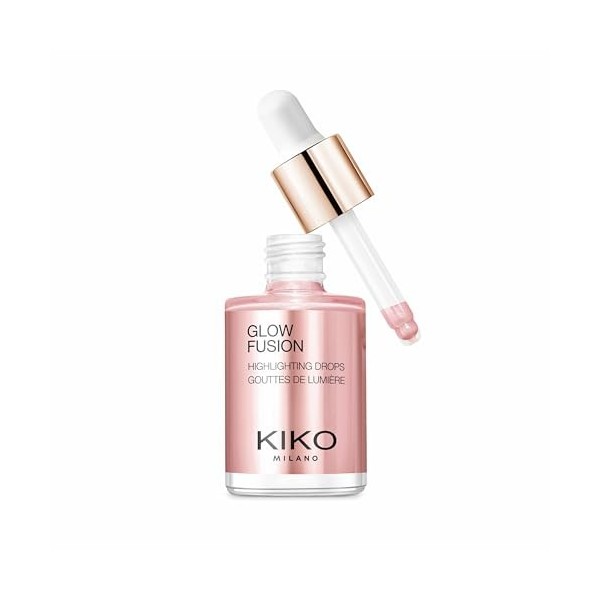 KIKO Milano Glow Fusion Highlighting Drops 01 | Enlumineur Liquide Pour Le Visage Au Fini Métallisé