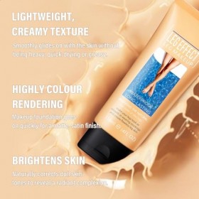 Boobeen Maquillage des jambes et du corps - Imperméable - Pour le maquillage des jambes - Illuminateur - Illuminateur - Éclai