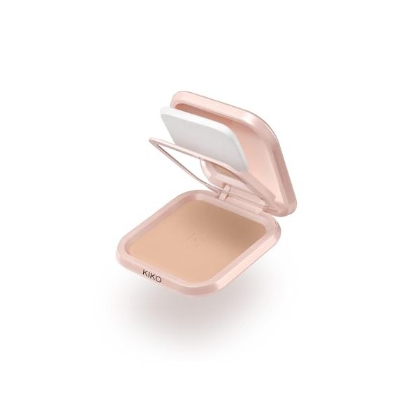 KIKO Milano Skin Lover Refining Face Powder Foundation 04, Fond De Teint Compact En Poudre Hydratant Et Lissant