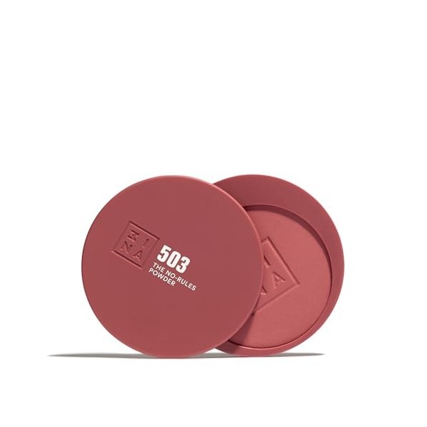 3INA MAKEUP - The No-Rules Powder 503 - Rose nude - Poudre Compacte 3 en 1 Rose nude pour Yeux Lèvres et Joues - Poudre avec 