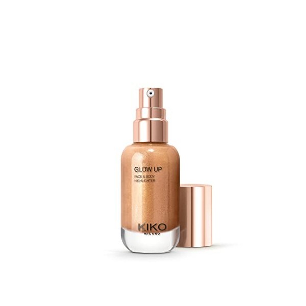 KIKO Milano Glow Up Face And Body Highlighter 02 | Enlumineur Liquide Sans Transfert Au Fini Métallisé