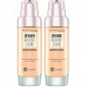 Maybelline New York - Fond de Teint Fluide Perfecteur de Teint - FPS13 - Dream Satin Liquid - Sable 30 - 30 ml Lot de 2 