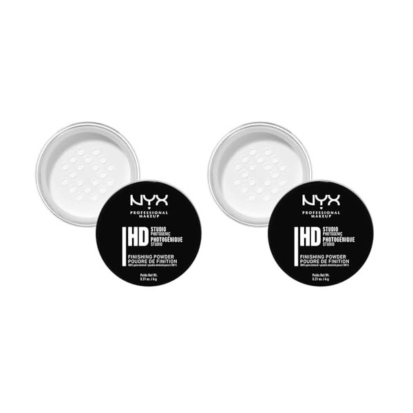 NYX Professional Makeup Poudre de Finition HD Studio, Poudre Libre, Fini Mat, Contrôle de la Brillance, Teinte : Translucent 