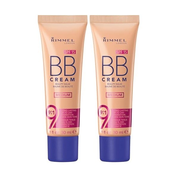 Rimmel London, BB Cream per trucco Match Perfection 9 in1 Lot de 2 