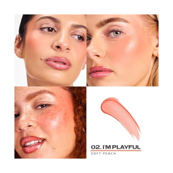 Sacheu Cheek STAY-N Liquid Blush for Cheeks — High Pigment, Buildable, Lightweight Cream Blush for Dewy & Radiant Flushed Che