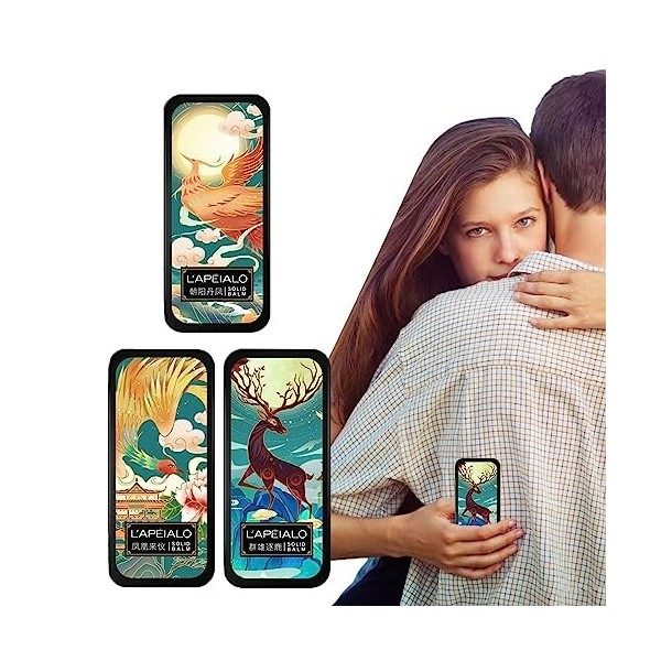 Eau de Cologne solide longue durée,Baume concentré de style impression chinoise pour homme Midnight Swim - / set Midnight Swi