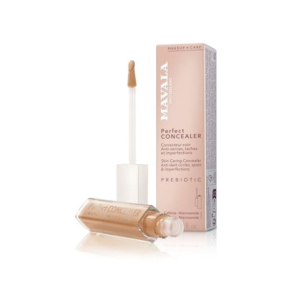 Mavala - Perfect Concealer, Soin Visage 2 en 1 Correcteur + Anti Cernes - Anti Imperfections, Hydratant, Apaisant, Couvrance 