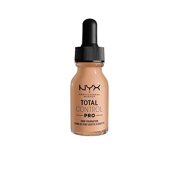 NYX Professional Makeup Total Control Pro Drop Fond de Teint Goutte à Goutte, Dosage Précis, Couvrance Modulable et Personnal
