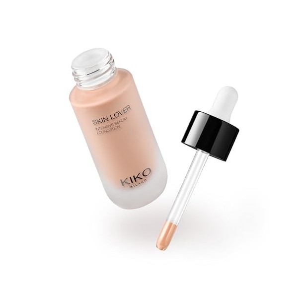 KIKO Milano Skin Lover Intensive Serum Foundation 3NR, Fond De Teint Sérum Hydratant Longue Tenue