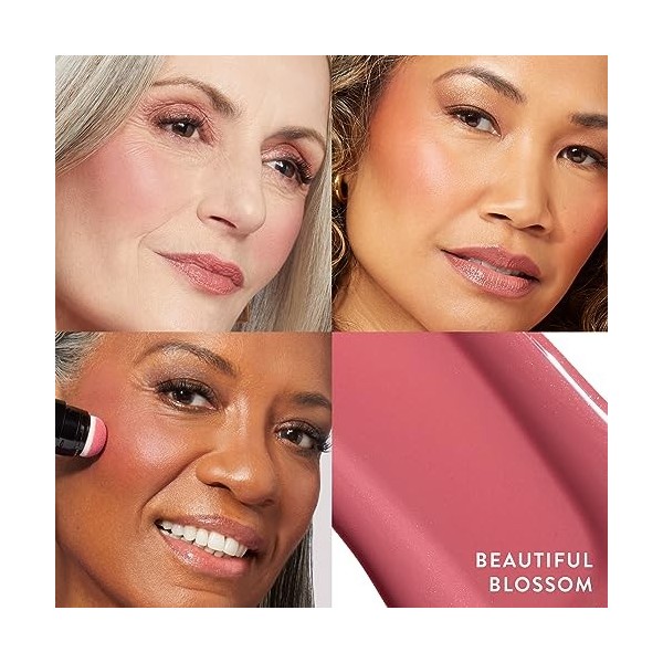 LAURA GELLER NEW YORK Serum Blush Tint Beautiful Blossom – Blush liquide hydratant et durable avec acide hyaluronique pour