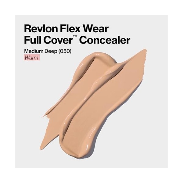 Revlon ColorStay Flex Wear Full Cover, Anticernes haute couvrance, infusé dacide hyaluronique et de vitamine E, texture flex