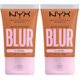NYX Professional Makeup Fond de Teint Effet Flouté Bare With Me Blur, Couvrance Moyenne, Fini Mat Naturel, Niacinamide, Match
