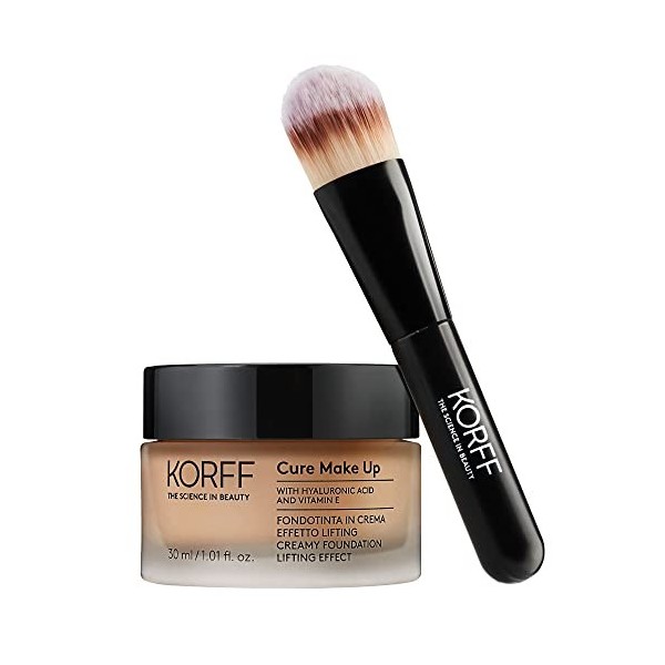 Korff Fondoteint crème Effet Lifting, coprise moyenne élevée avec acide hyaluronique et vitamine E, Texture fondante et Creme