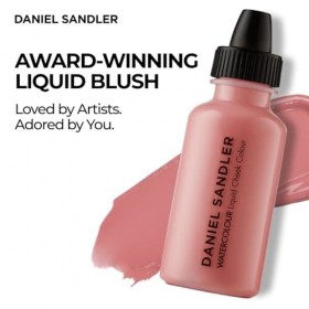 Daniel Sandler Blush Liquide Watercolour – Cherub Formule Légère et Modulable Résistante à lEau pour Joues, Lèvres et Yeux