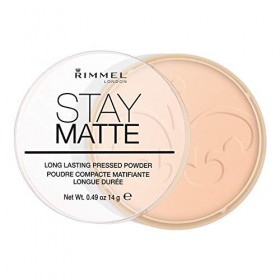 Rimmel Poudre Matifiante Stay Matte, Anti-brillance, Fini mat et naturel, 006 Warm Beige, 14g Lot de 2 