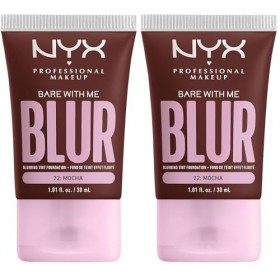 NYX Professional Makeup Fond de Teint Effet Flouté Bare With Me Blur, Couvrance Moyenne, Fini Mat Naturel, Niacinamide, Match