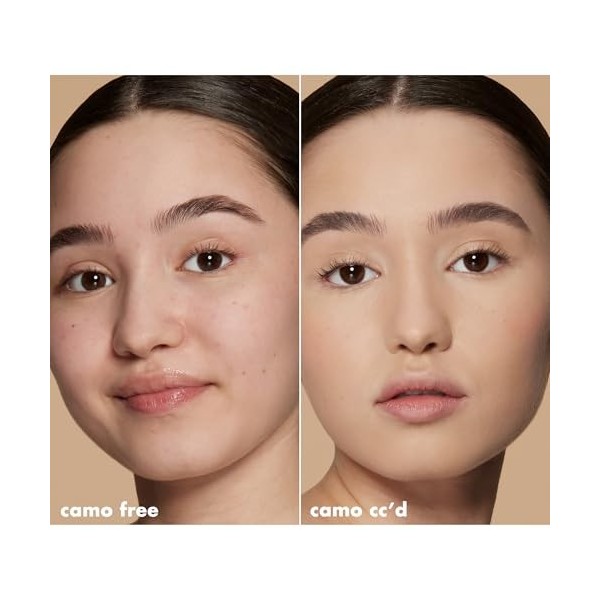 e.l.f. Camo CC Cream | Fond de Teint Correcteur de Couleur à Couvrance Complète et SPF 30 | Light 210 N | 30g